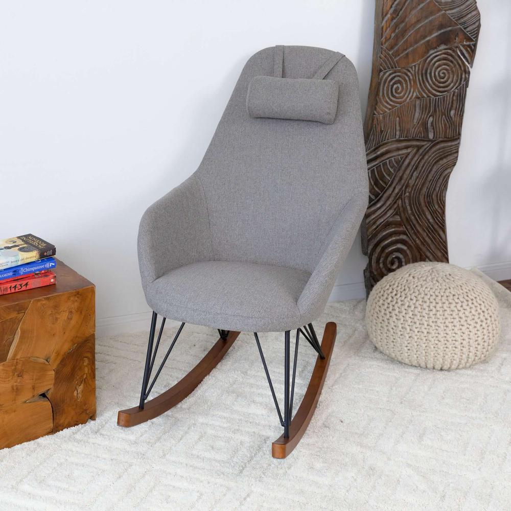 Chloe Mid Century Modern Rocker Livingroom and Bedroom Chair. Picture 3