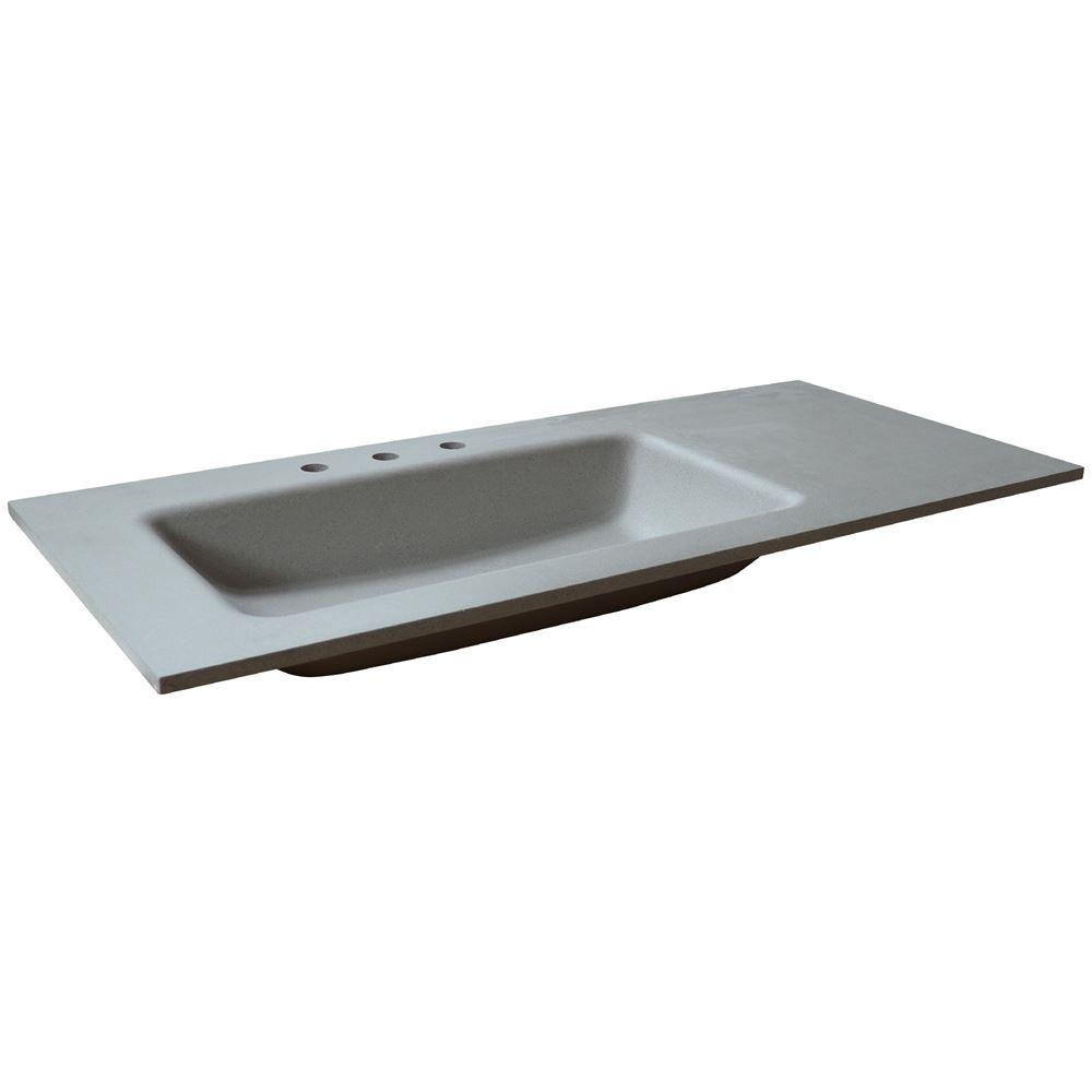 49 in. Single Concrete Top with Rectangle Sink. Picture 1