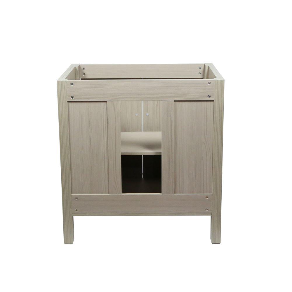 31.5 Single Sink Vanity In Light Gray Finish with White Ceramic Top. Picture 3