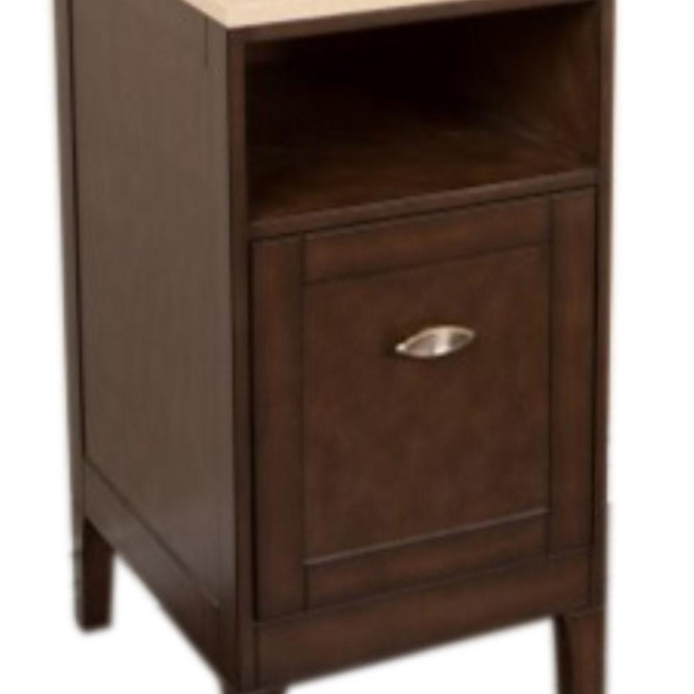 16 in Cabinet in sable walnut with quartz top in cream. Picture 3