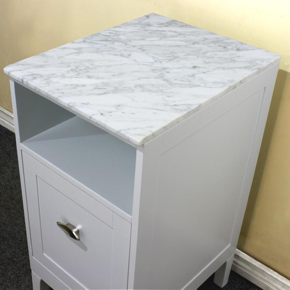 16 in Cabinet in white with marble top in white. Picture 5