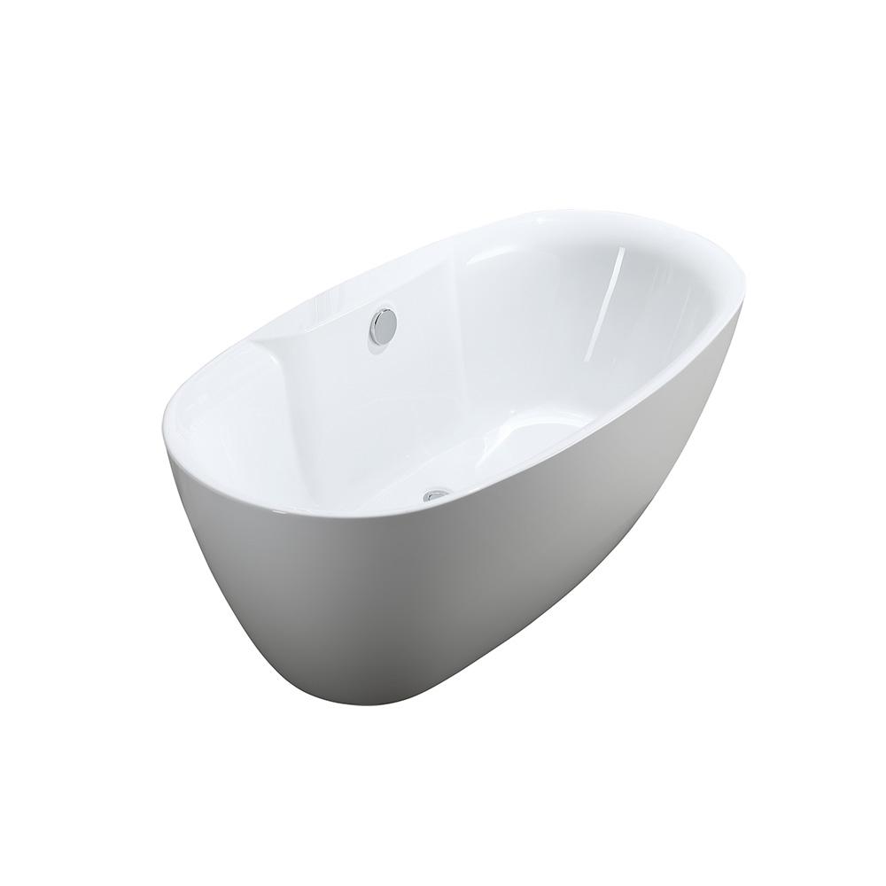 Pavia 67 inch Freestanding Bathtub in Glossy White. Picture 1