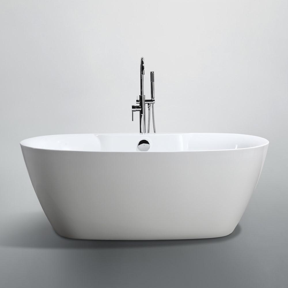 Pavia 67 inch Freestanding Bathtub in Glossy White. Picture 3