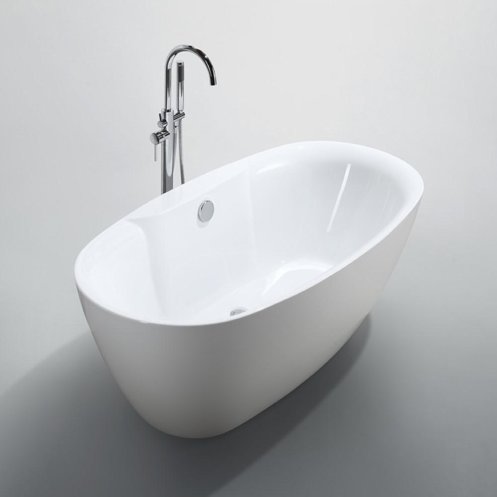 Pavia 67 inch Freestanding Bathtub in Glossy White. Picture 4