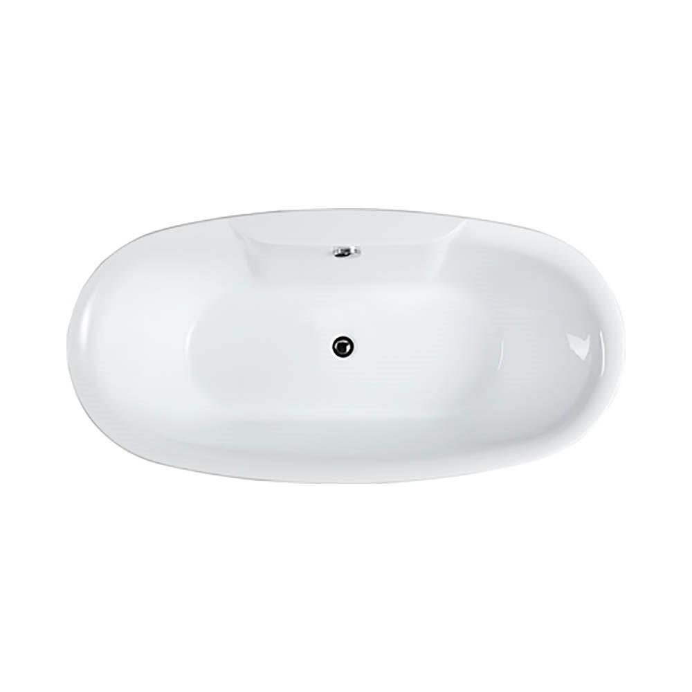Pavia 67 inch Freestanding Bathtub in Glossy White. Picture 5