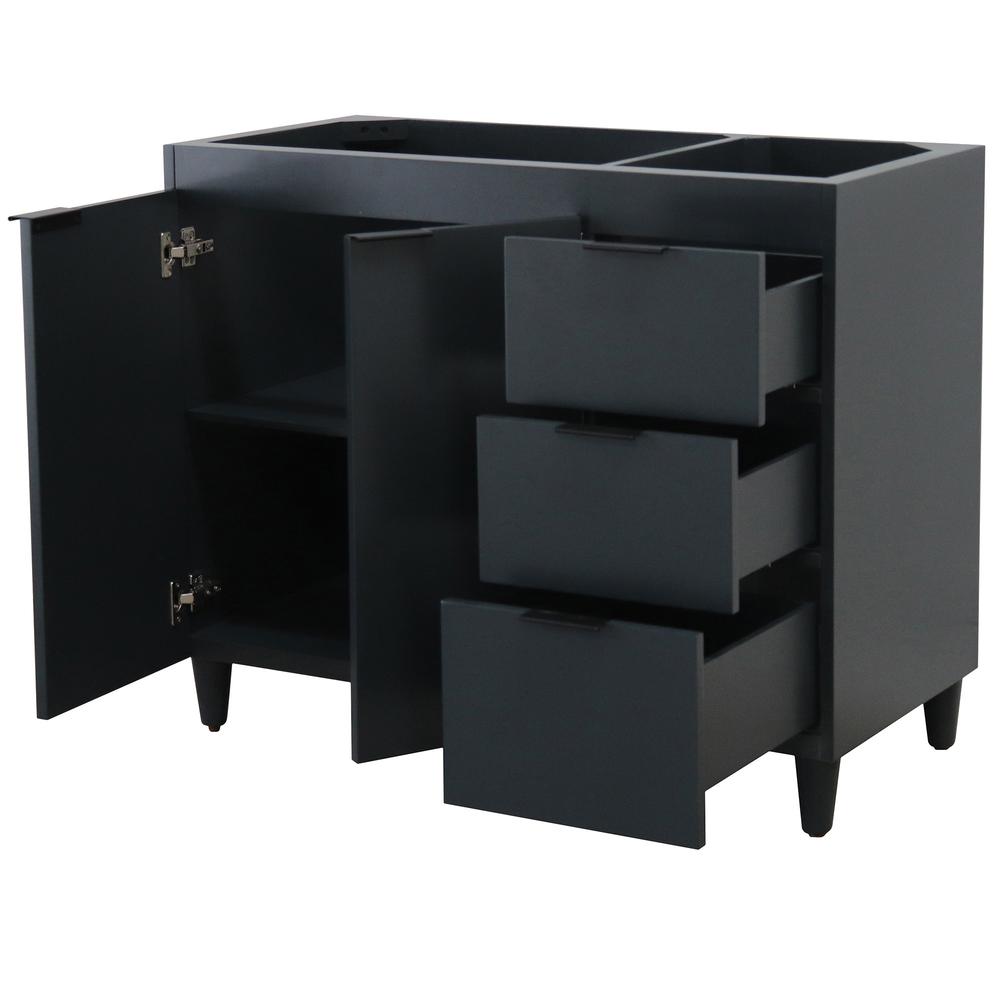 38.5 in. Single Sink Vanity in Dark Gray - Cabinet Only. Picture 11