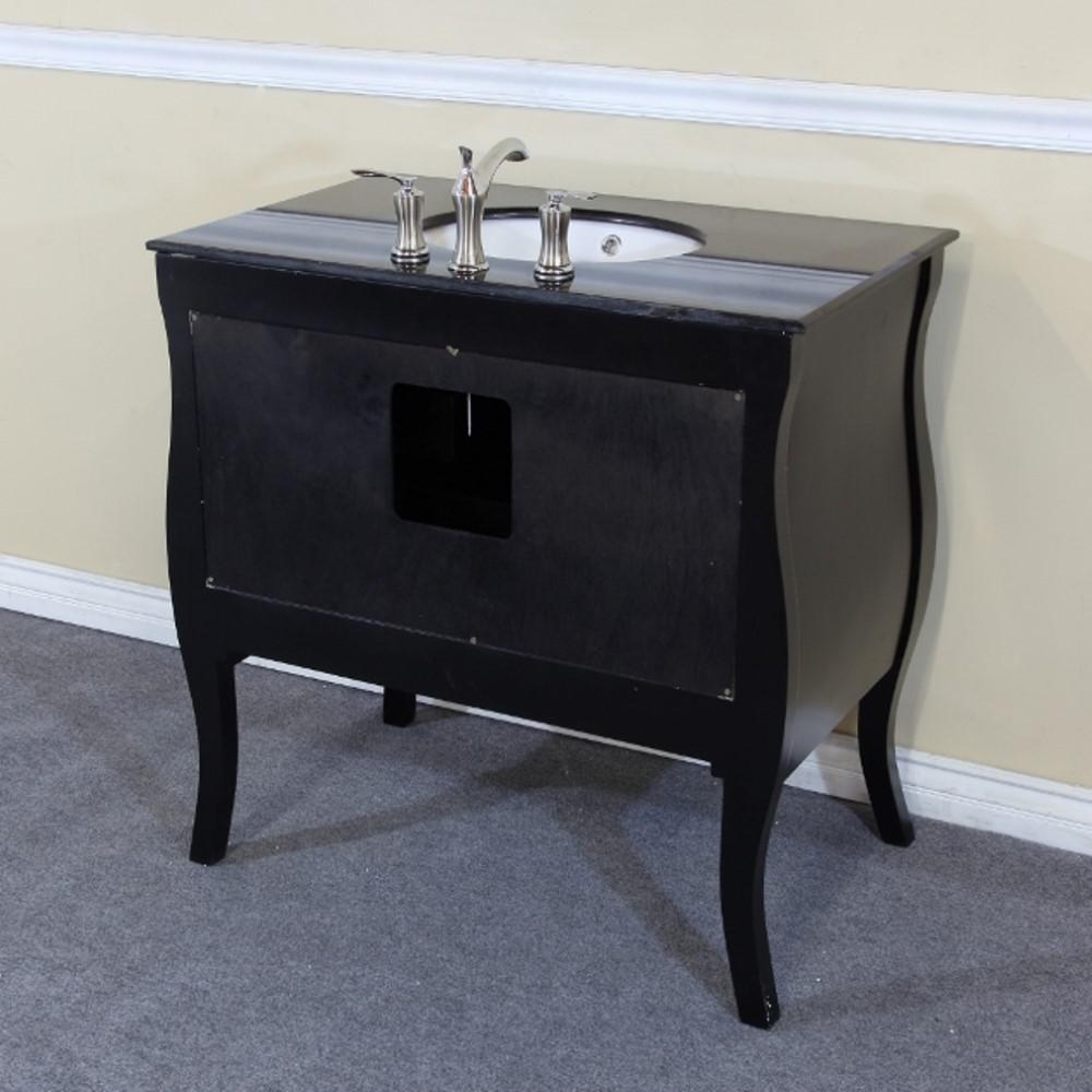 35.4 in Single sink vanity-wood-black. Picture 9