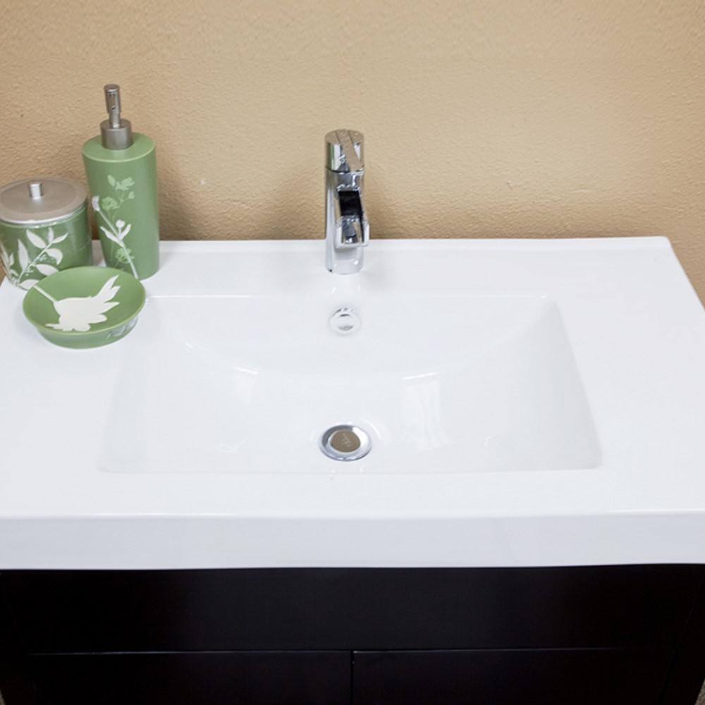 31.5 in Single sink vanity-wood-black. Picture 4