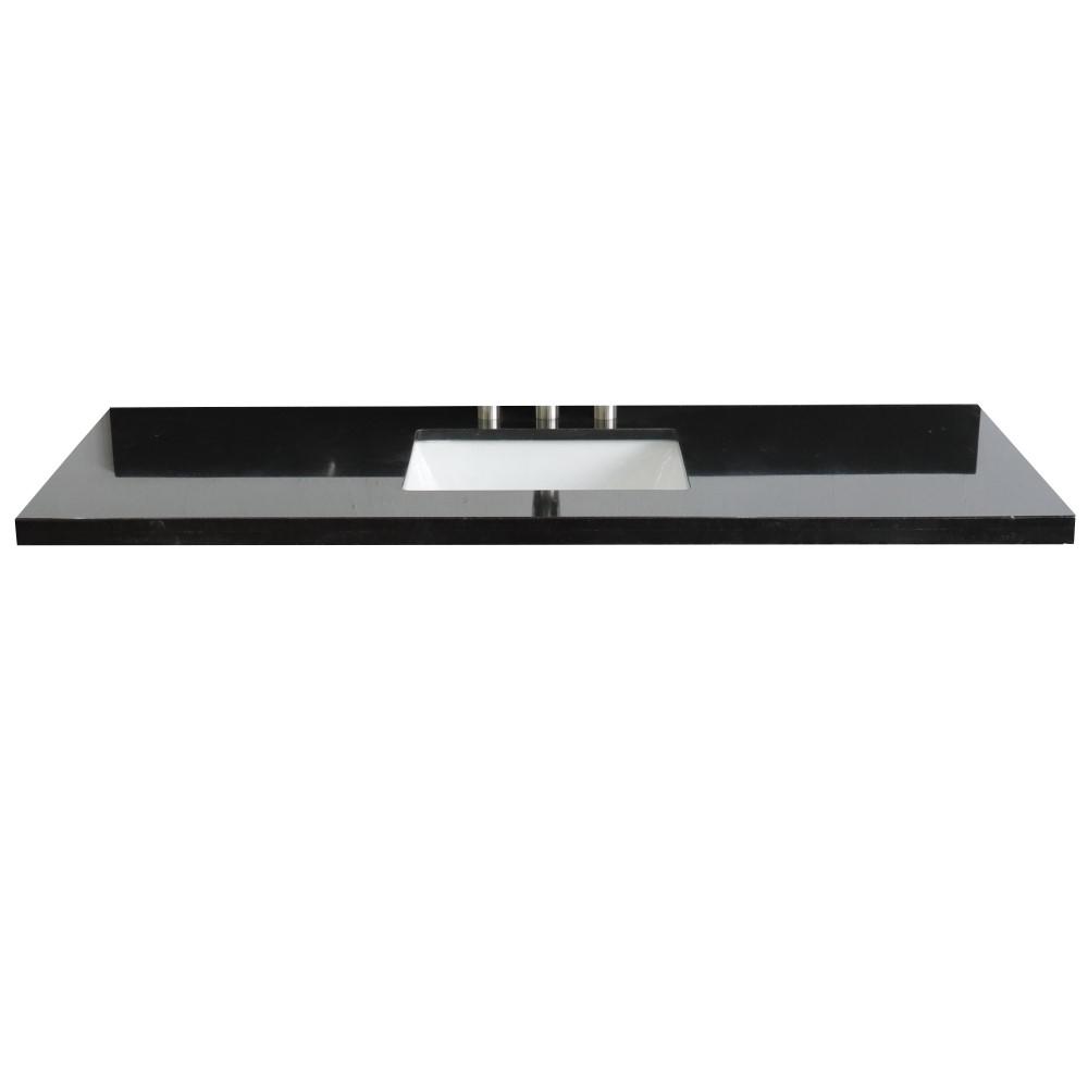 61 Black galaxy countertop and single rectangle sink. Picture 2