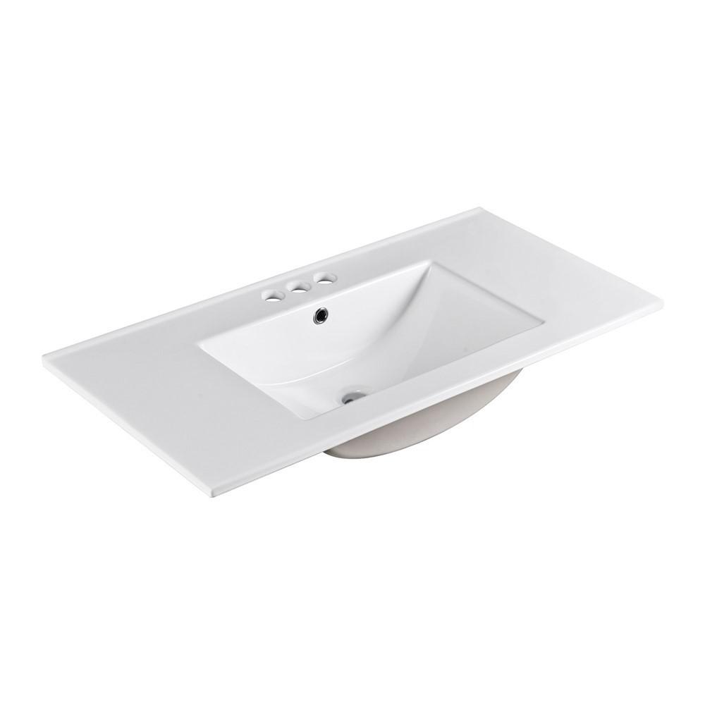 36 in. Single sink Ceramic top-3 holes. Picture 1