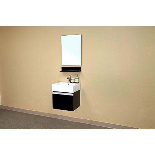 20.5 in Single wall mount style sink vanity-wood-espresso. Picture 2