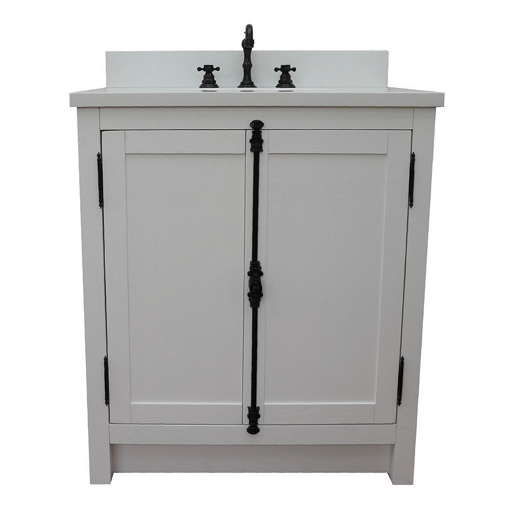 30 Single vanity in Glacier Ash finish - cabinet only. Picture 71