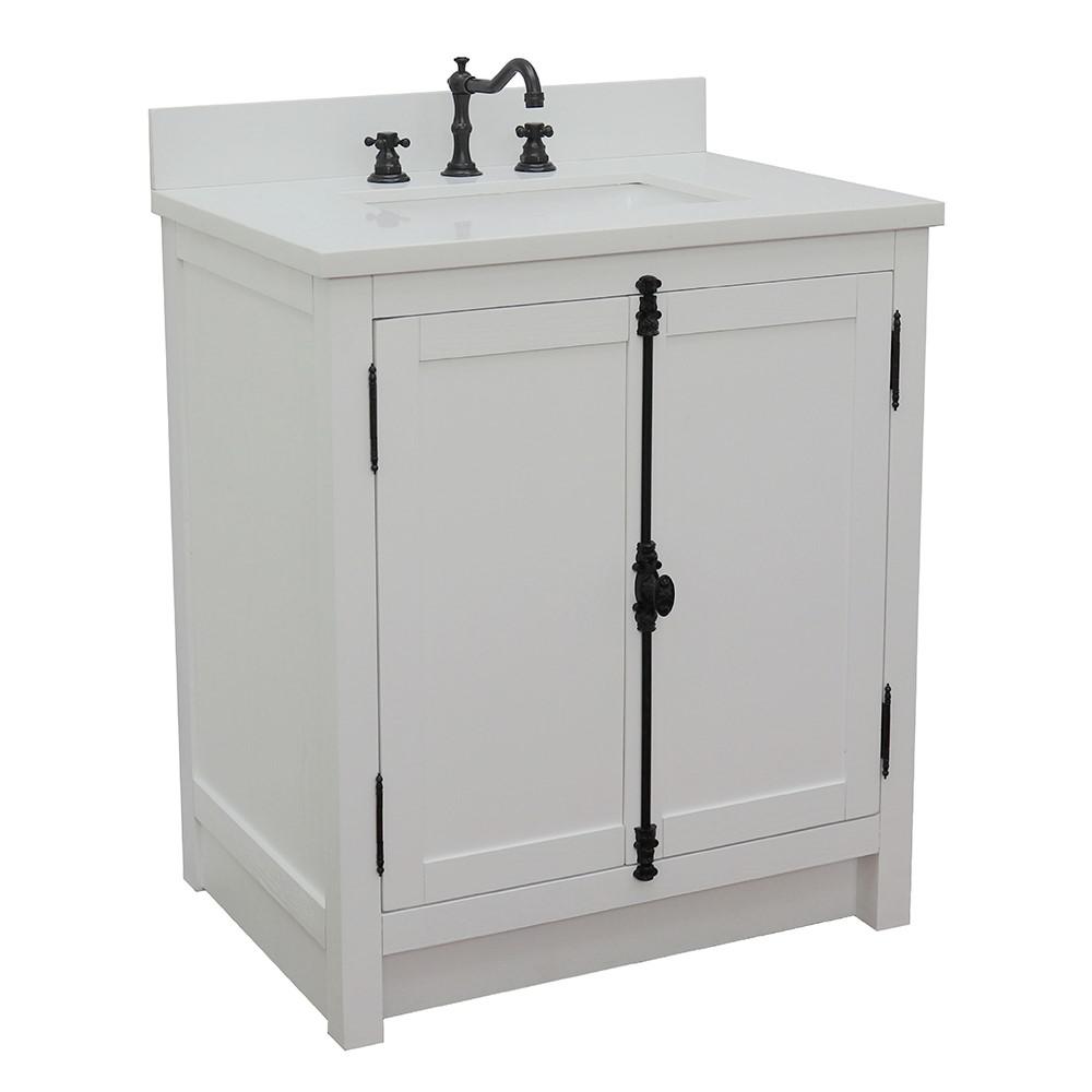 30 Single vanity in Glacier Ash finish - cabinet only. Picture 80