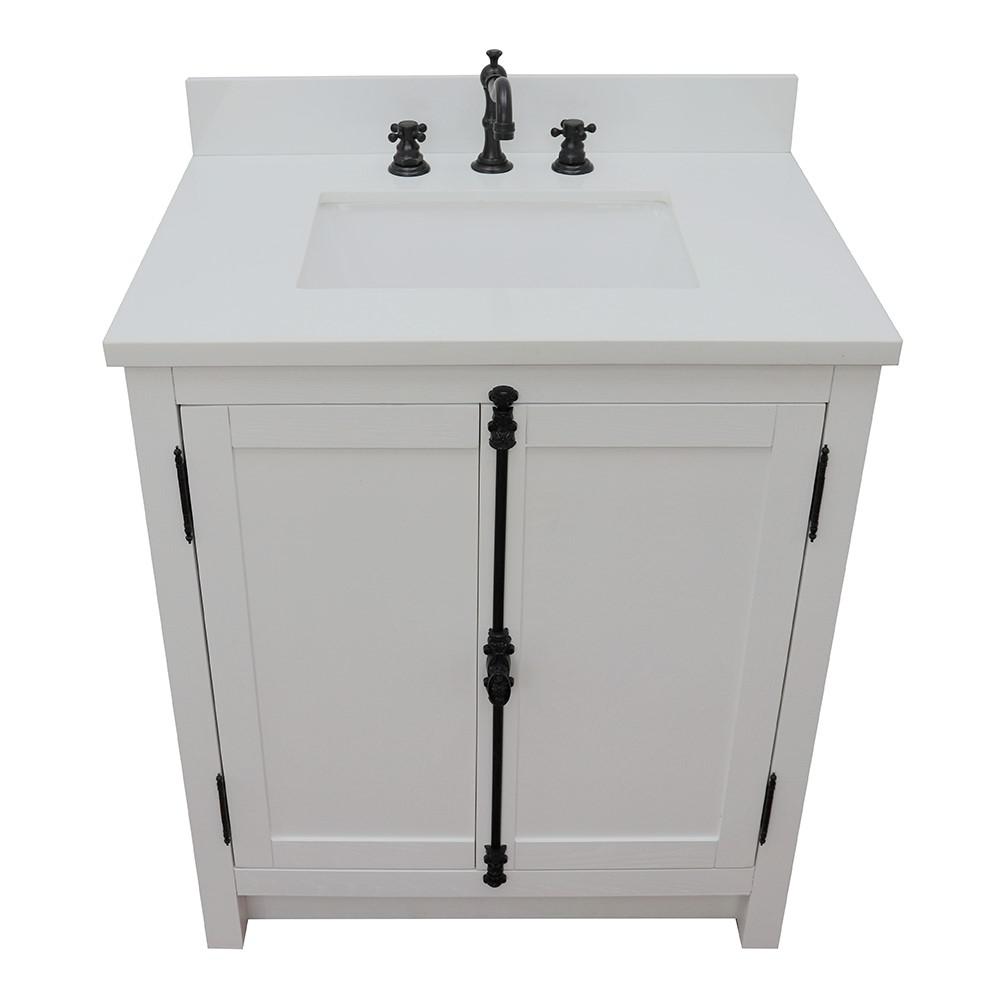 30 Single vanity in Glacier Ash finish - cabinet only. Picture 85