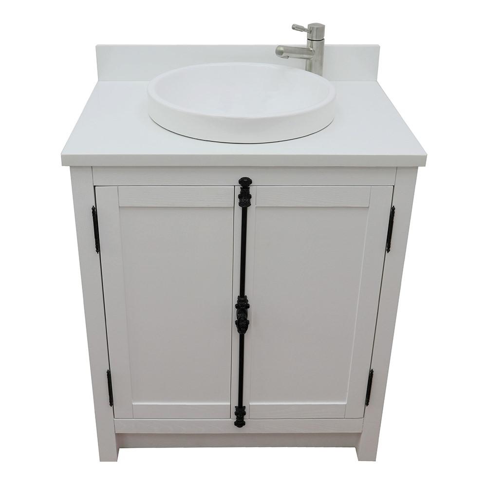 30 Single vanity in Glacier Ash finish - cabinet only. Picture 95