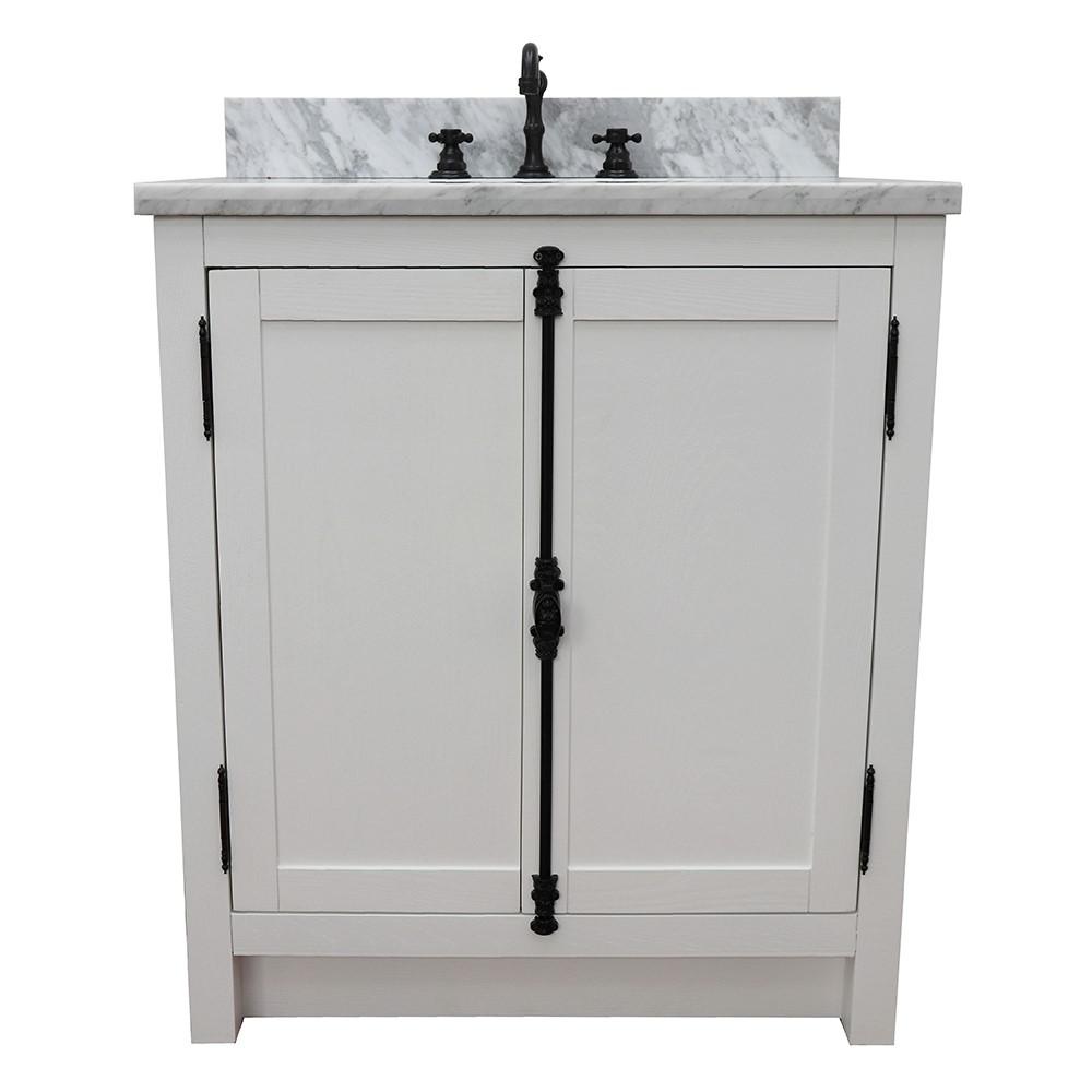 30 Single vanity in Glacier Ash finish - cabinet only. Picture 101