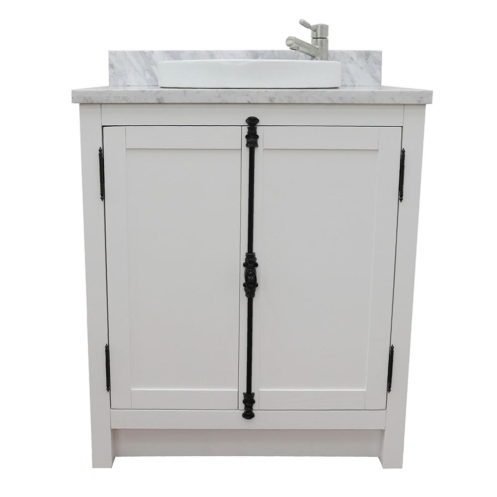 30 Single vanity in Glacier Ash finish - cabinet only. Picture 121