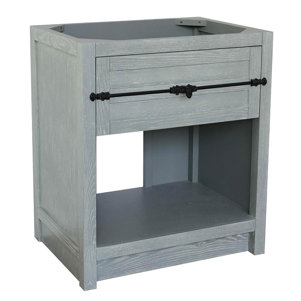 30 Single vanity in Gray Ash finish - cabinet only. Picture 2