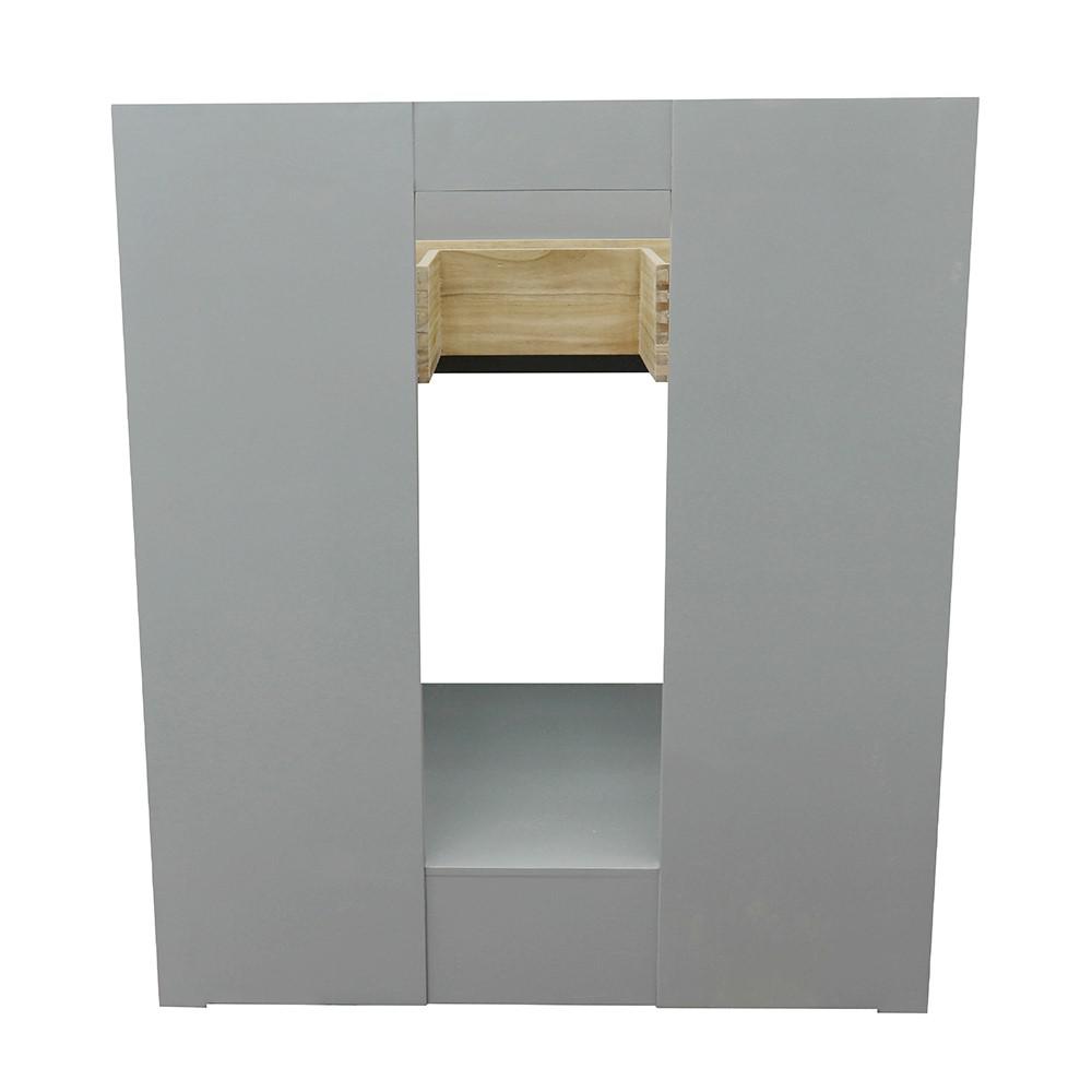 30 Single vanity in Gray Ash finish - cabinet only. Picture 48