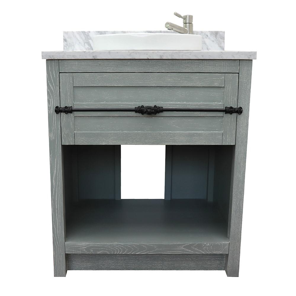 30 Single vanity in Gray Ash finish - cabinet only. Picture 108