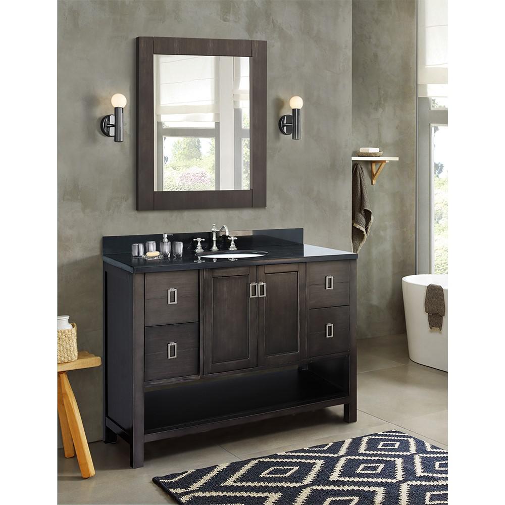 48 Single vanity in Silvery Brown finish - cabinet only. Picture 10