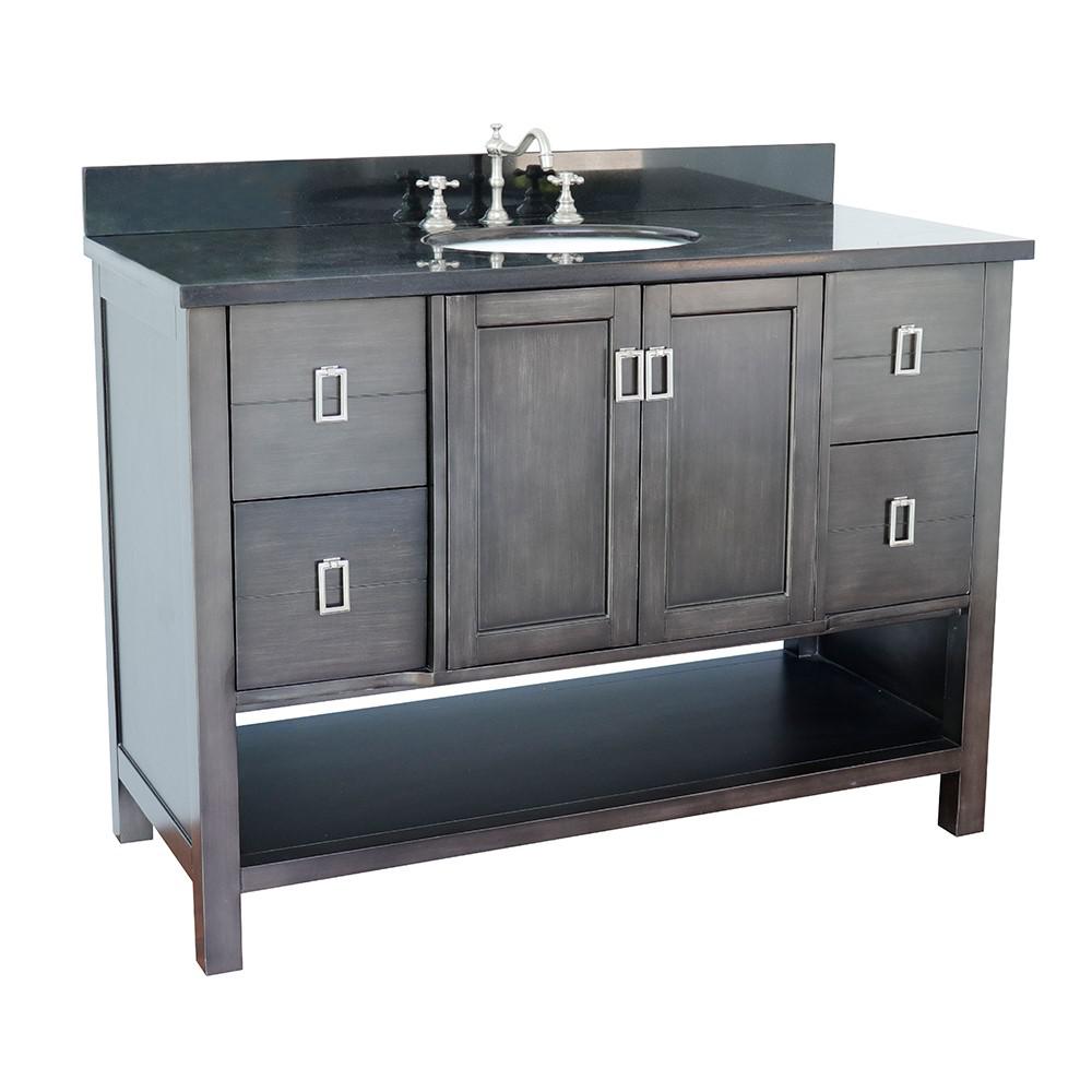 48 Single vanity in Silvery Brown finish - cabinet only. Picture 11