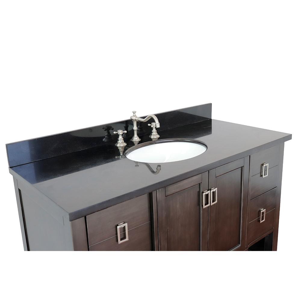 48 Single vanity in Silvery Brown finish - cabinet only. Picture 14