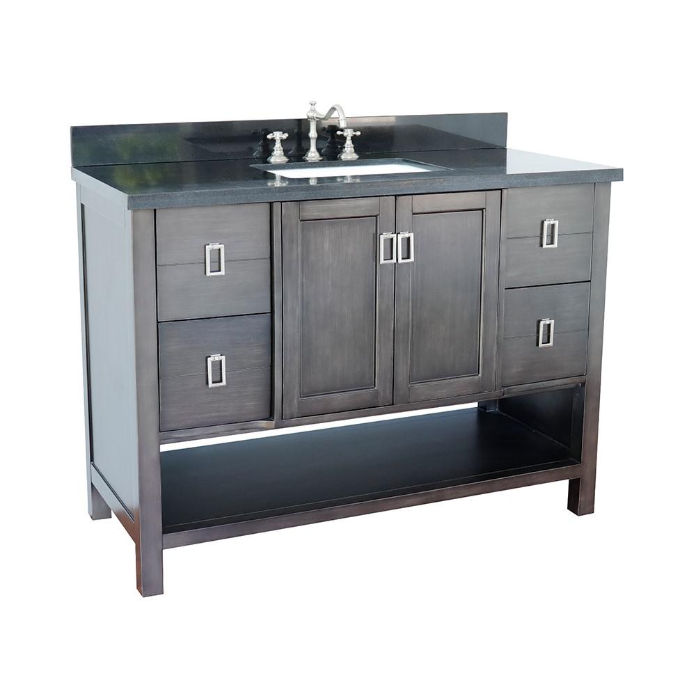 48 Single vanity in Silvery Brown finish - cabinet only. Picture 22