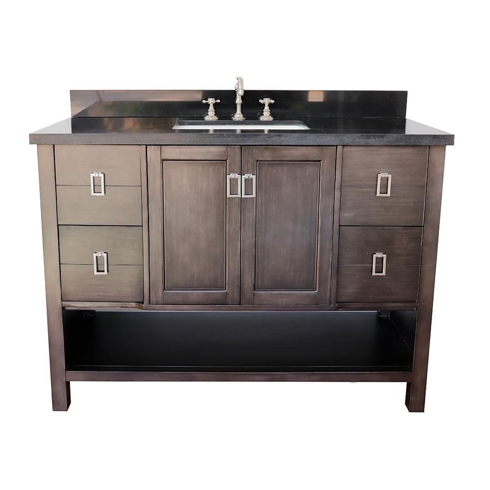 48 Single vanity in Silvery Brown finish - cabinet only. Picture 24