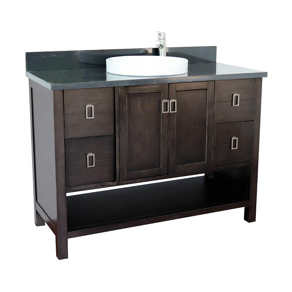 48 Single vanity in Silvery Brown finish - cabinet only. Picture 33