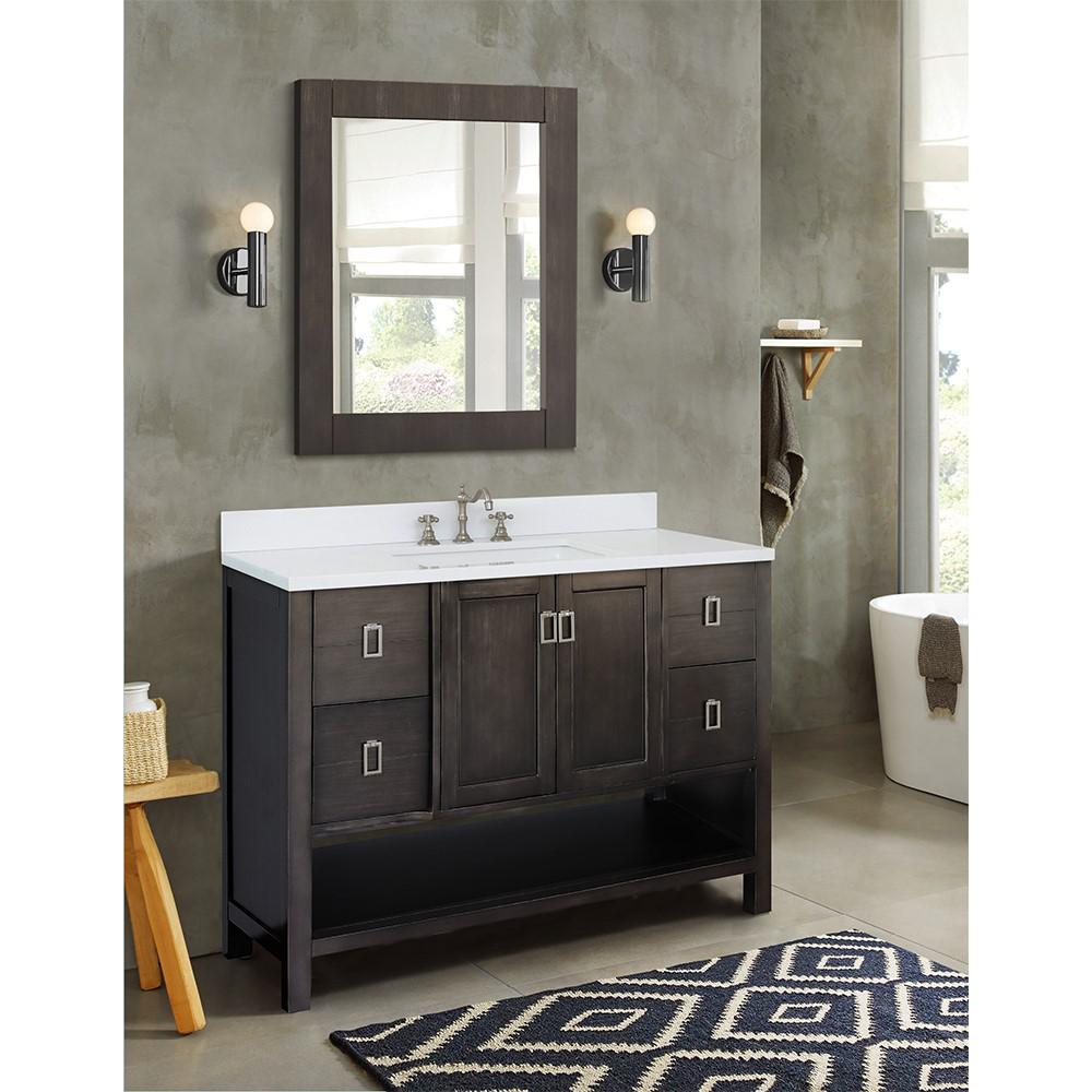48 Single vanity in Silvery Brown finish - cabinet only. Picture 87