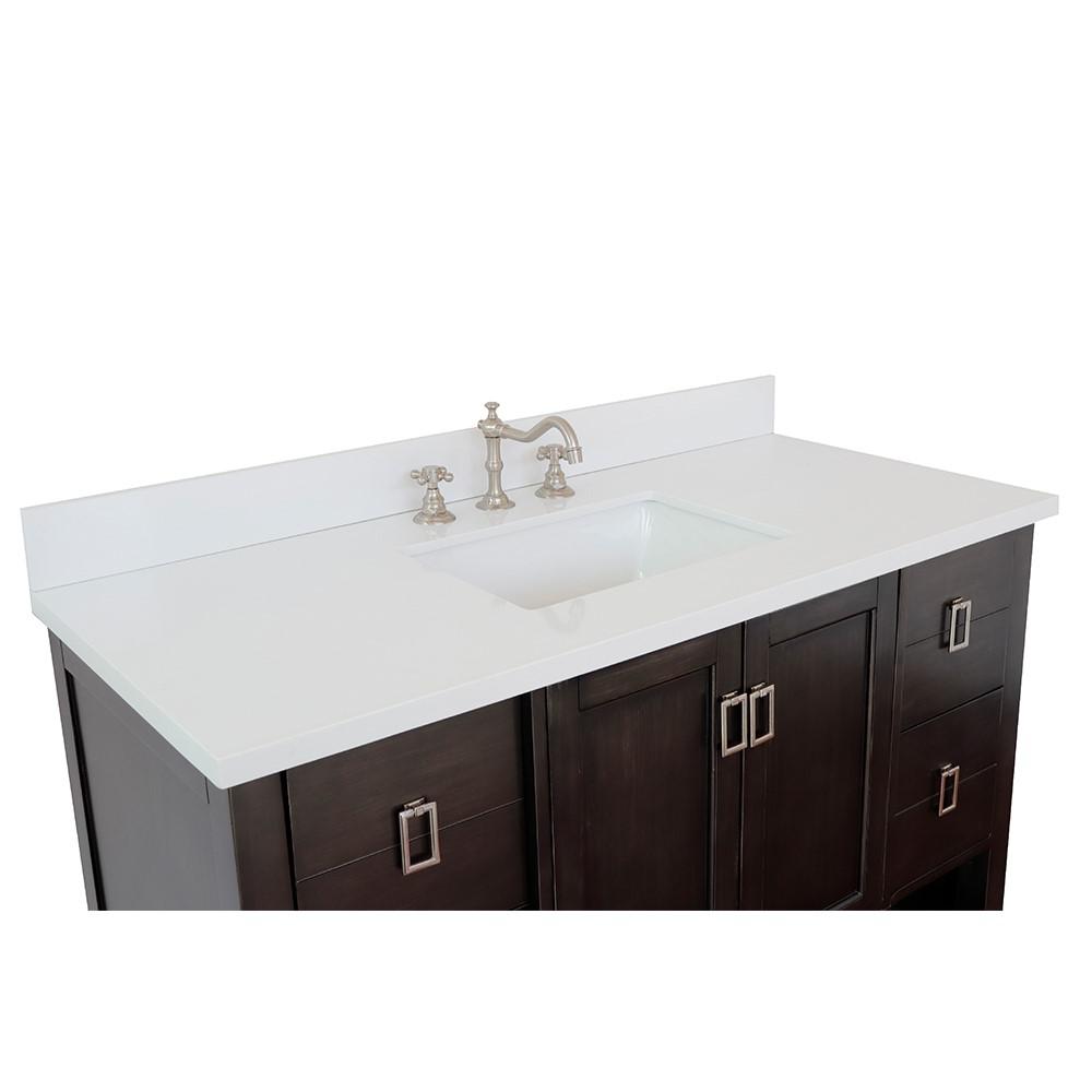 48 Single vanity in Silvery Brown finish - cabinet only. Picture 91