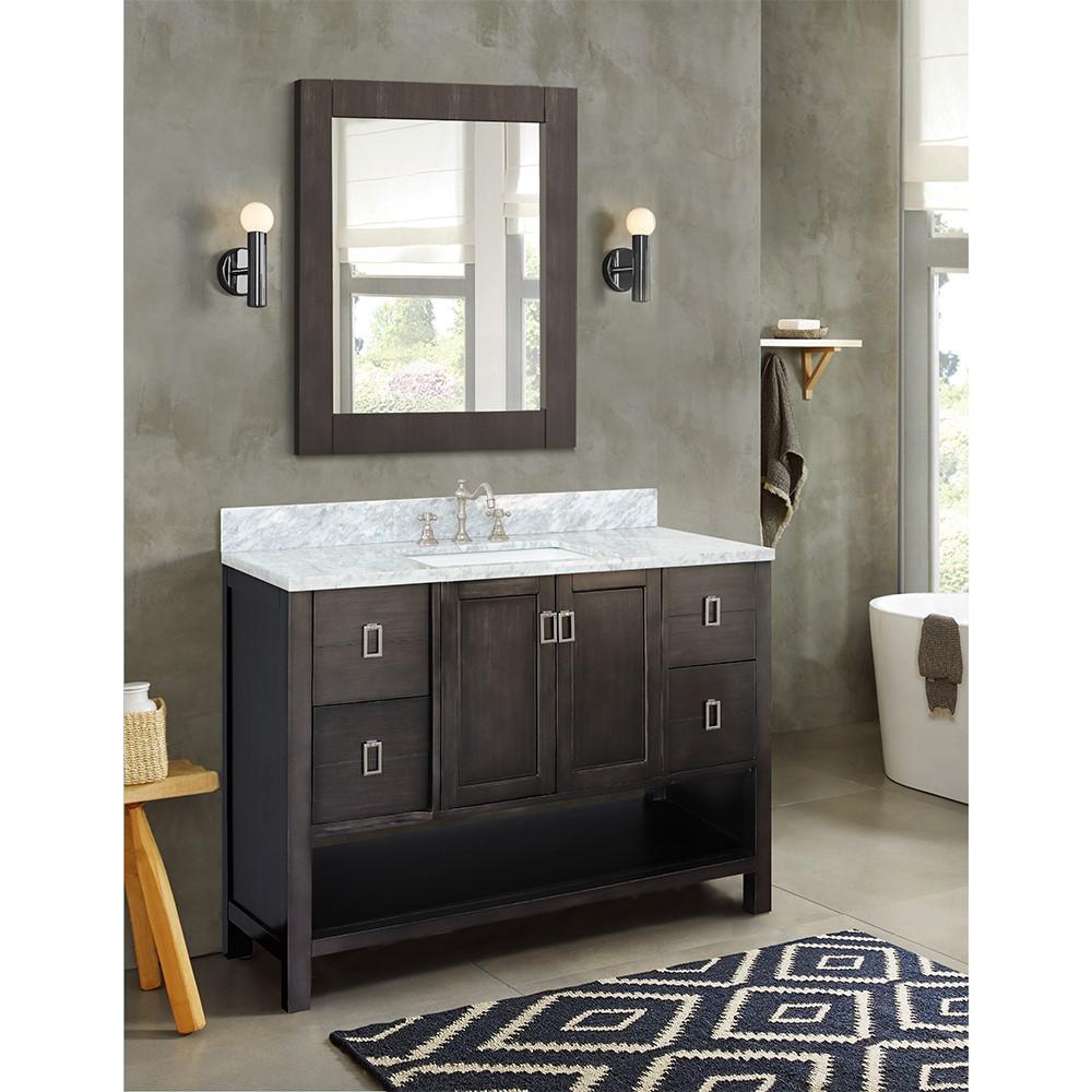 48 Single vanity in Silvery Brown finish - cabinet only. Picture 120