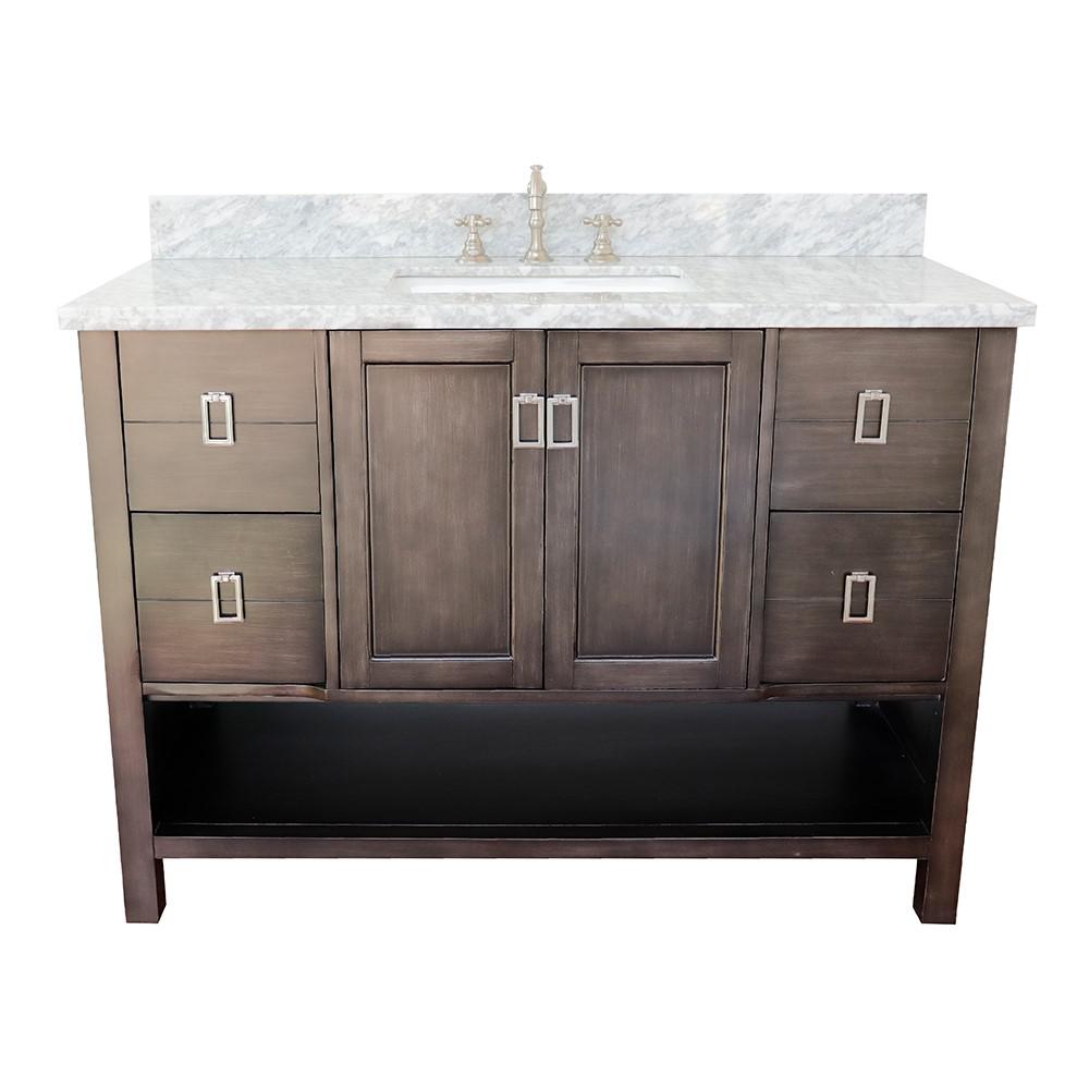 48 Single vanity in Silvery Brown finish - cabinet only. Picture 123