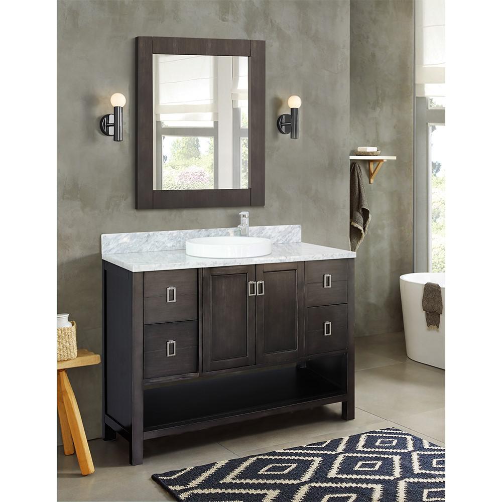 48 Single vanity in Silvery Brown finish - cabinet only. Picture 131