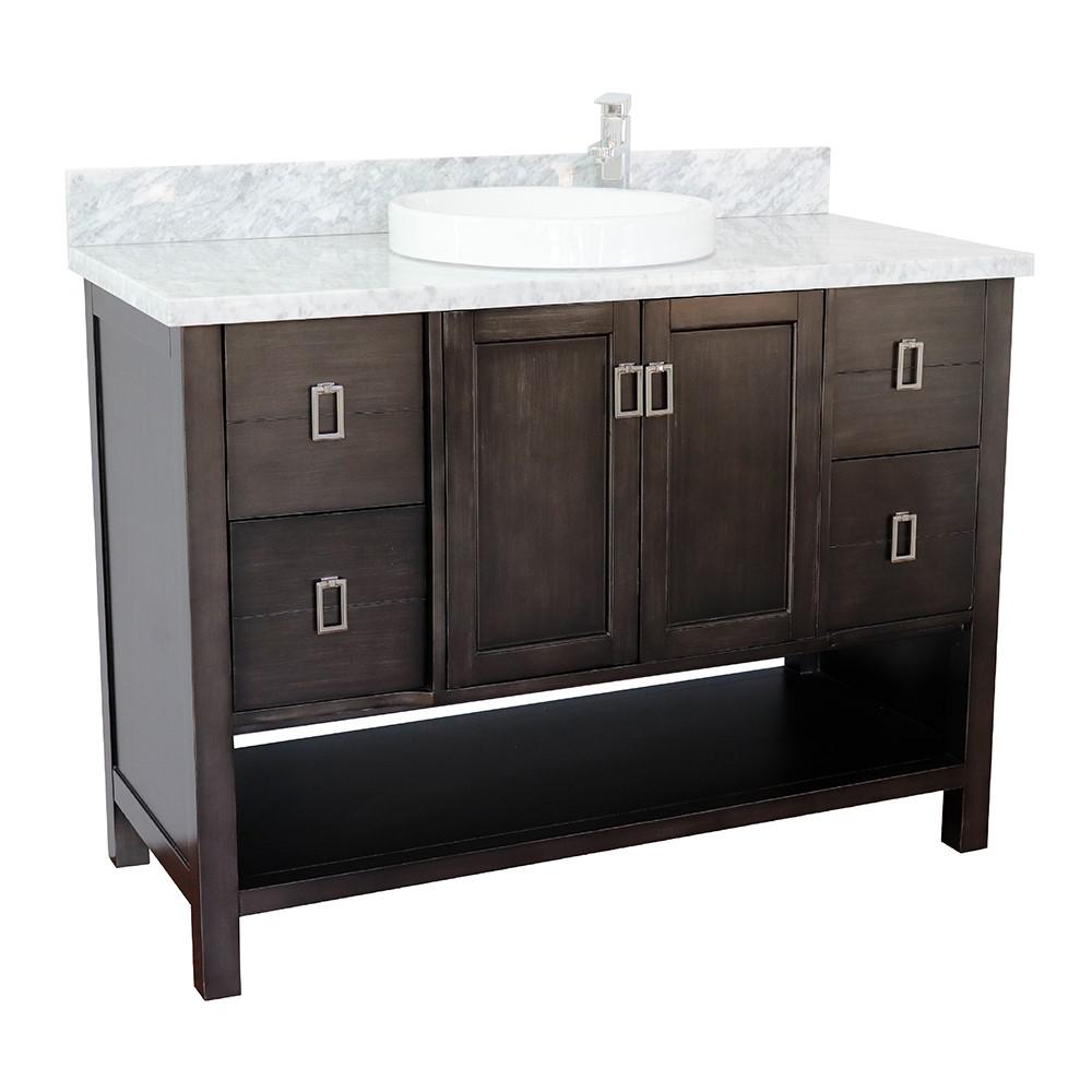 48 Single vanity in Silvery Brown finish - cabinet only. Picture 132