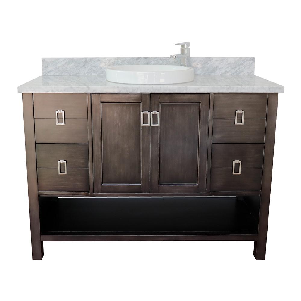 48 Single vanity in Silvery Brown finish - cabinet only. Picture 133