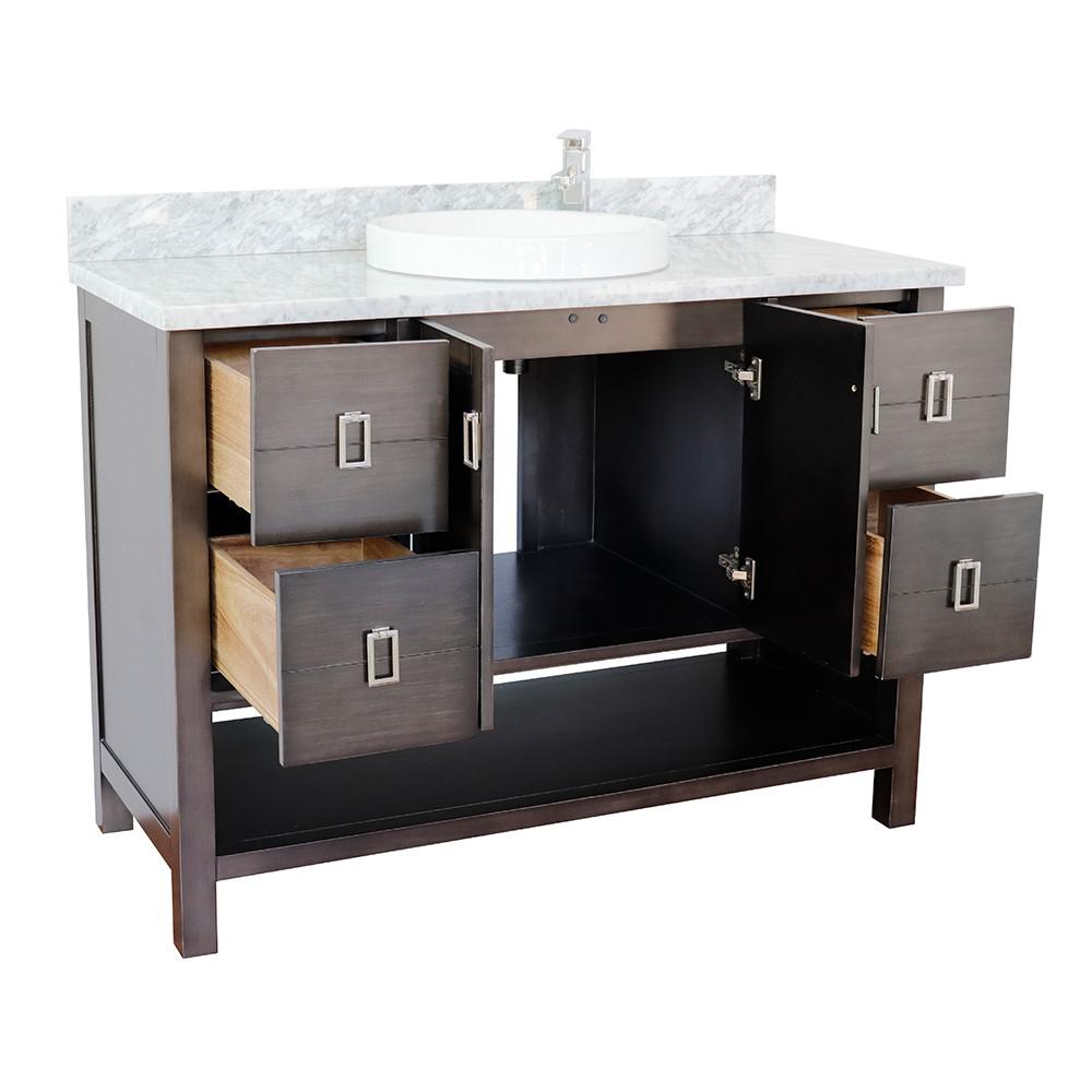 48 Single vanity in Silvery Brown finish - cabinet only. Picture 135