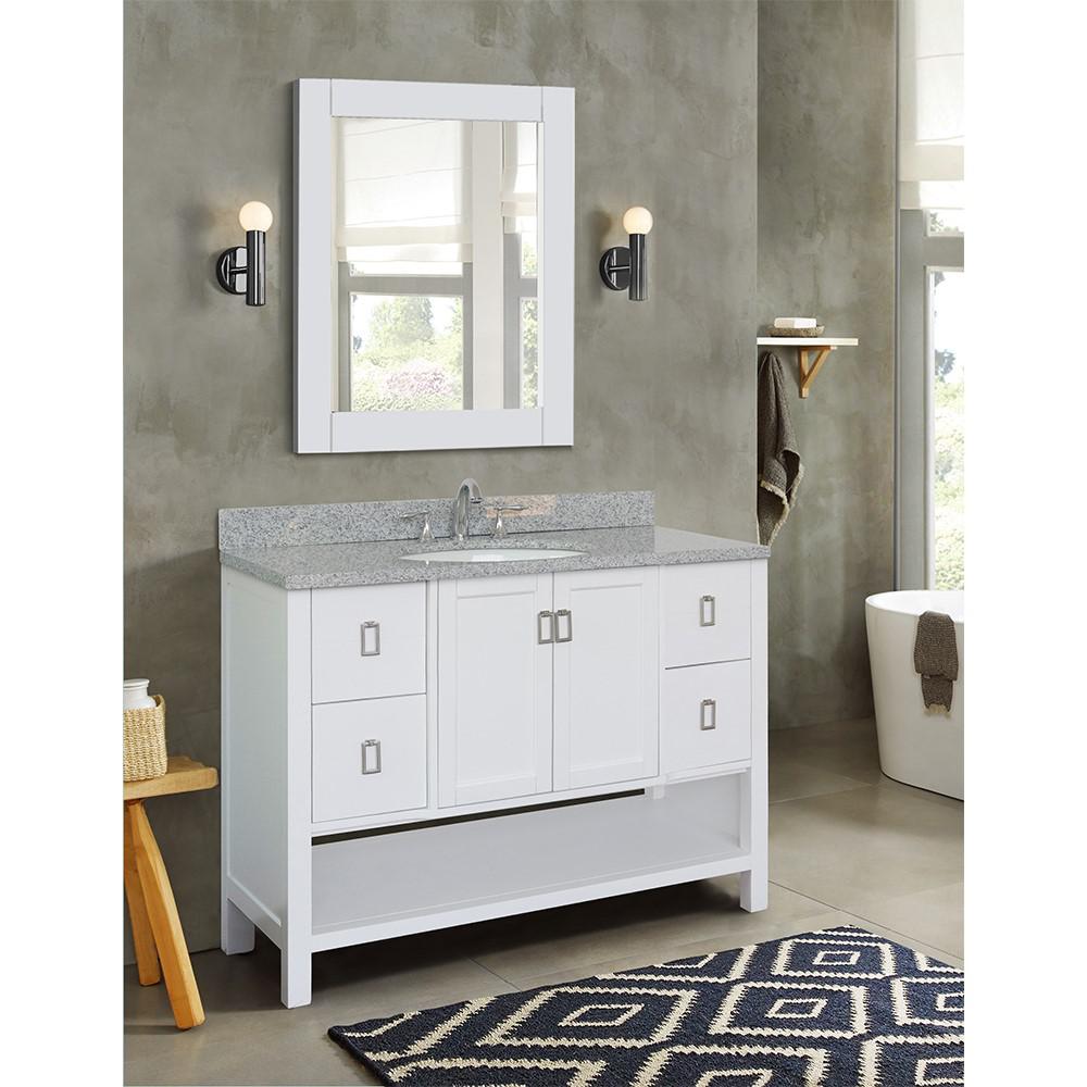 48 Single vanity in White finish - cabinet only. Picture 48