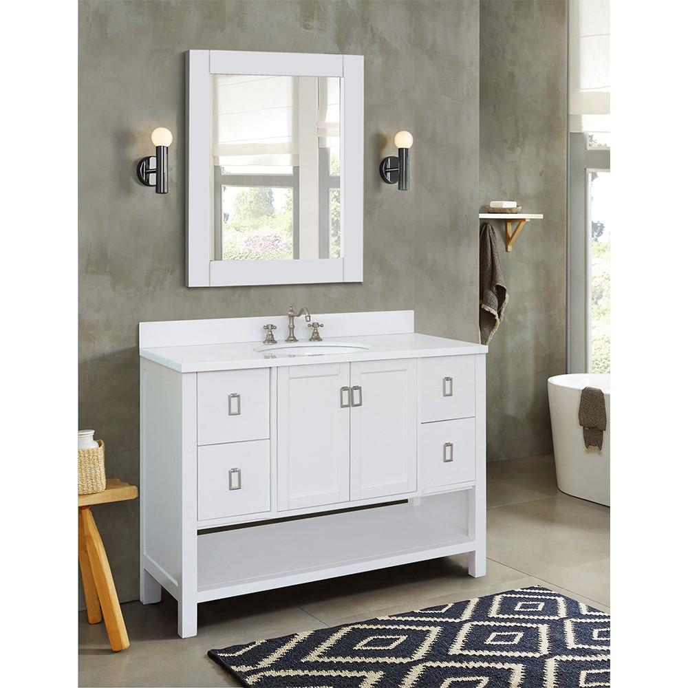 48 Single vanity in White finish - cabinet only. Picture 84