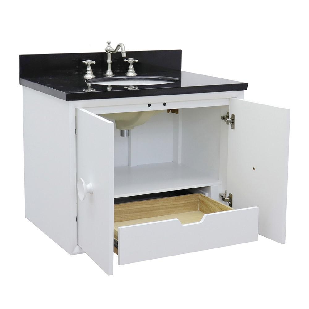 30 Single wall mount vanity in White finish - cabinet only. Picture 10
