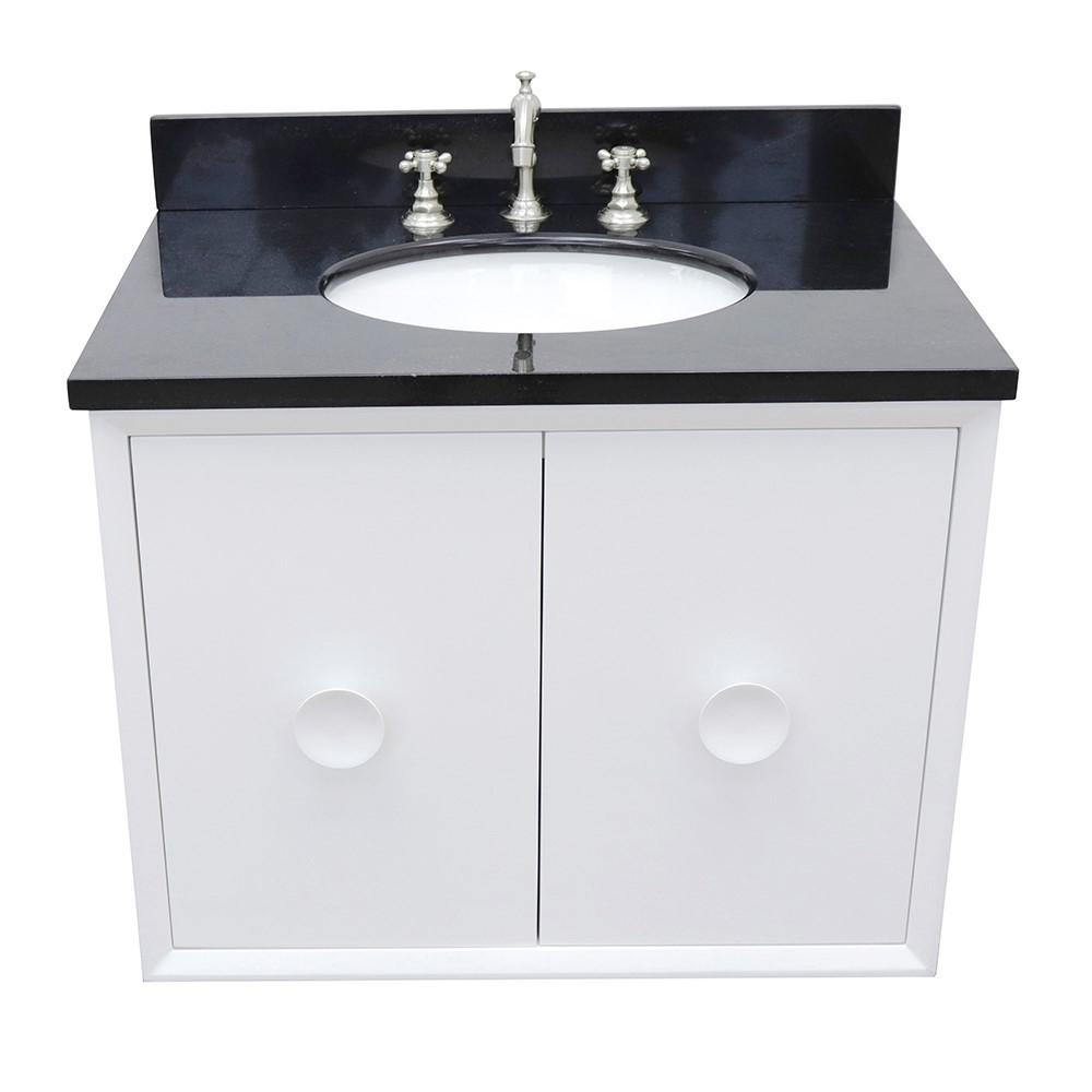 30 Single wall mount vanity in White finish - cabinet only. Picture 12