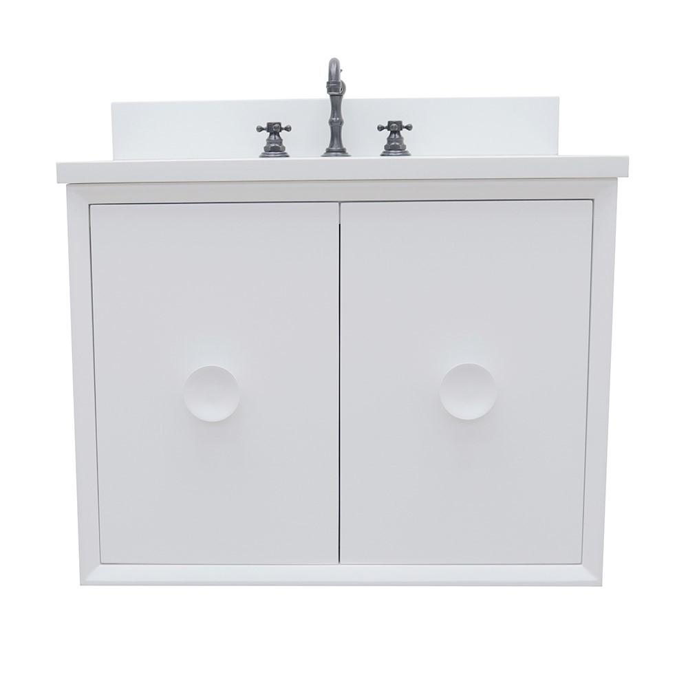 30 Single wall mount vanity in White finish - cabinet only. Picture 62