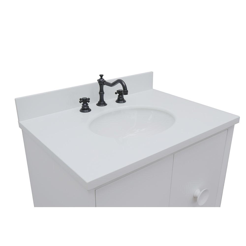 30 Single wall mount vanity in White finish - cabinet only. Picture 63