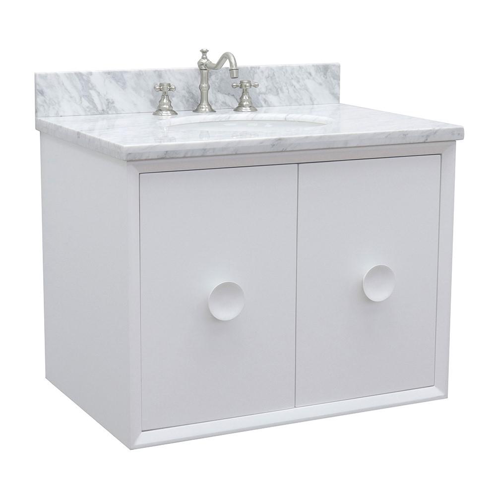 30 Single wall mount vanity in White finish - cabinet only. Picture 88