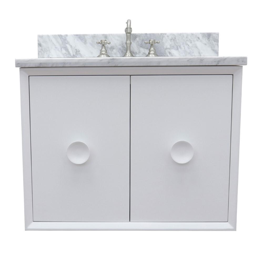 30 Single wall mount vanity in White finish - cabinet only. Picture 89