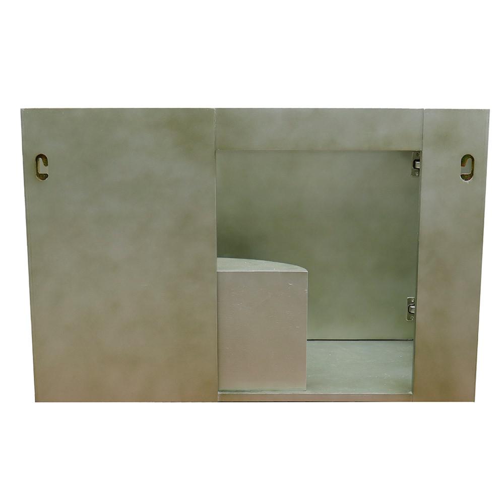36 Single wall mount vanity in Linen Brown finish - cabinet only. Picture 105