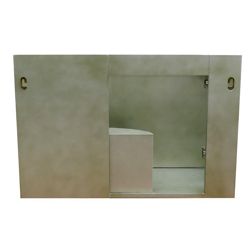 36 Single wall mount vanity in Linen Brown finish - cabinet only. Picture 139