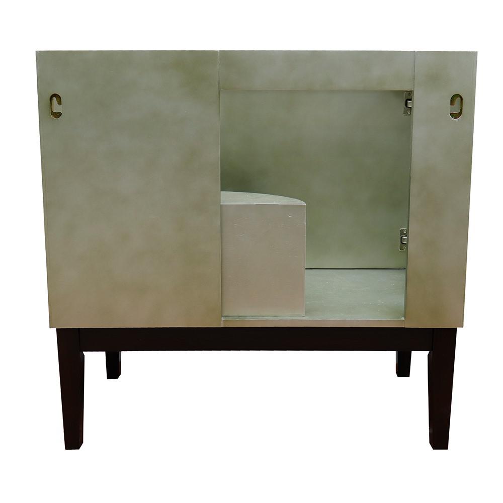 36 Single vanity in Linen Brown finish - cabinet only. Picture 6