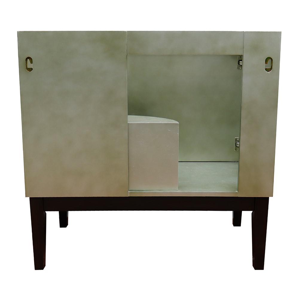 36 Single vanity in Linen Brown finish - cabinet only. Picture 20